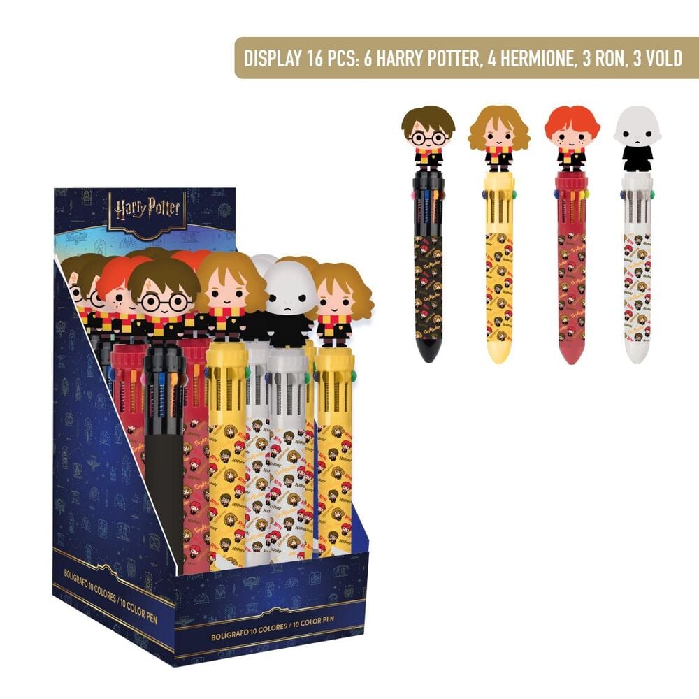 Penna a Sfera Multicolore Harry Potter 15cm Colori Assortiti Peraga Christmas