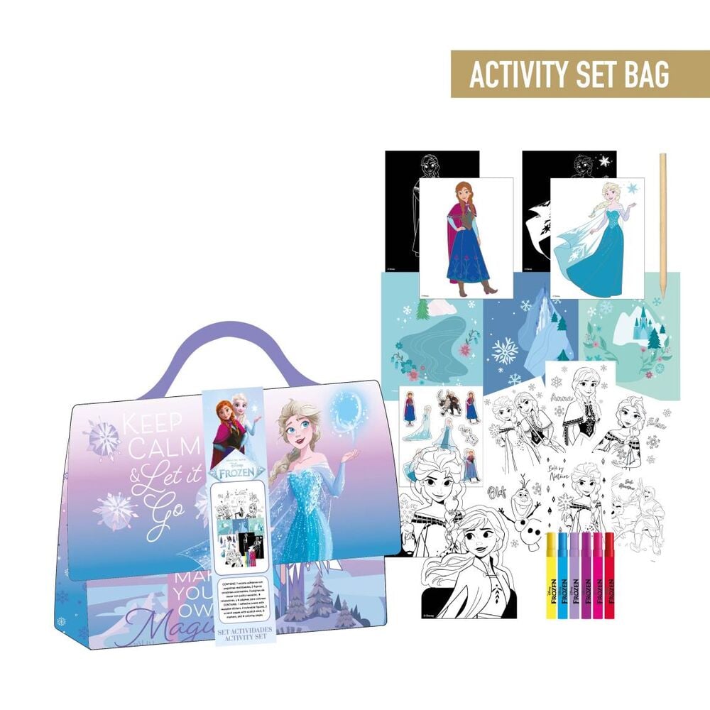 Disney Frozen Ausmal-Taschen-Set 350g Hellblau Peraga Weihnachten