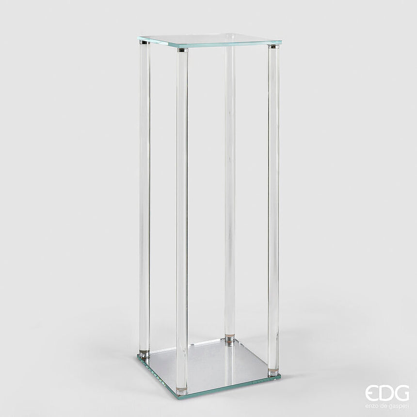 Dekorative Etagere Splendor quadratisch H78cm 25x25cm transparent EDG