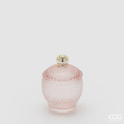 Contenitore Decorativo Micro Quadretti Bombato H11,5 D8,5 Rosa EDG