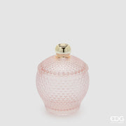 Contenitore Decorativo Micro Quadretti Bombato H14,5 D10,5 Rosa EDG