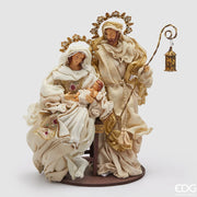 Statuetta Natalizia Natività con Base H50 Avorio Oro EDG