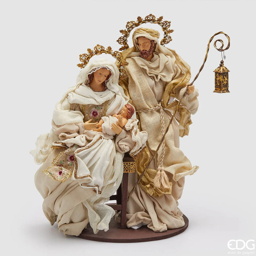 Weihnachts-Krippenfigur mit Sockel H50 Elfenbein Gold EDG
