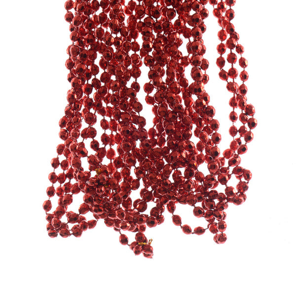 GHIRLANDA NATALIZIA CON PERLINE ROSSE 270CM