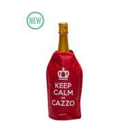 Glacette Raffredda Bottiglie Nylon H 23 cm Stampa Keep Calm Rosso Più Forty +40 - immagine 1
