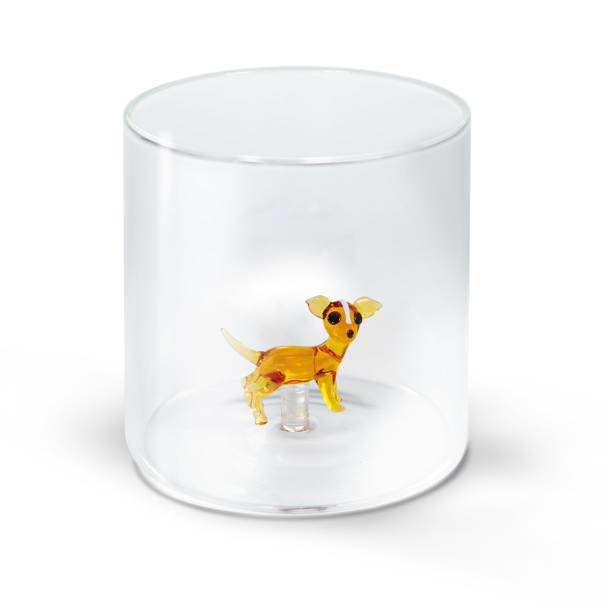 Bicchiere Vetro Borosilicato 250 ml  Decoro Chihuahua WD LIFESTYLE