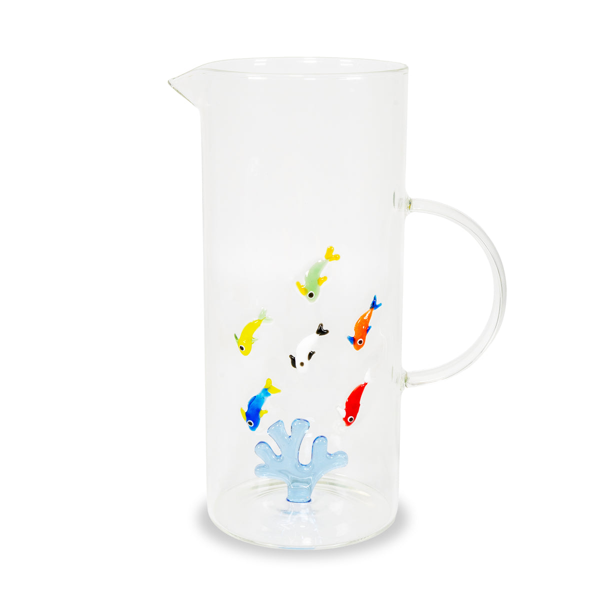 Caraffa in Vetro Decoro Corallo e Pesci 1.3 Lt Trasparente WD LIFESTYLE