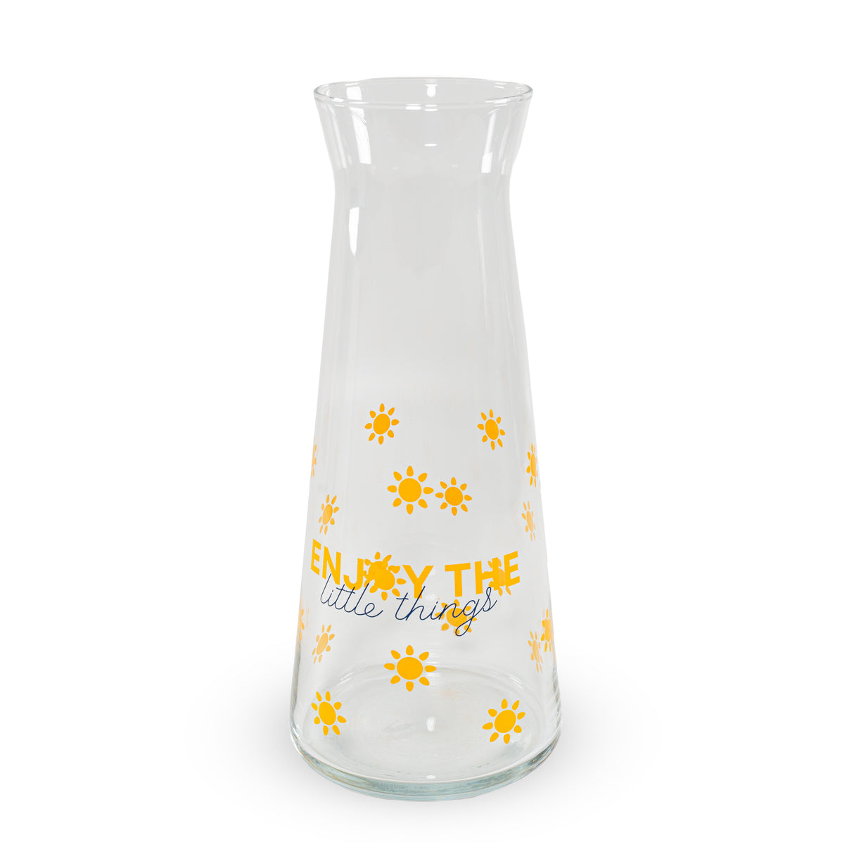 Caraffa in Vetro 1 Litro Decorata  Enjoy the Little Things Giallo WD LIFESTYLE