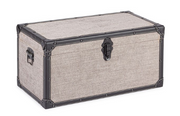 Baule Contenitore Beige Effetto Pelle 65X36X34