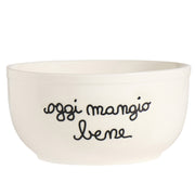 Insalatiera Oggi si mangia bene D20cm H9,5cm Decorazione Nera Simple Day