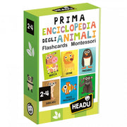 GIOCO FLASHCARDS ENCICLOPEDIA ANIMALI MONTESSORI PER BAMBINI 2-4