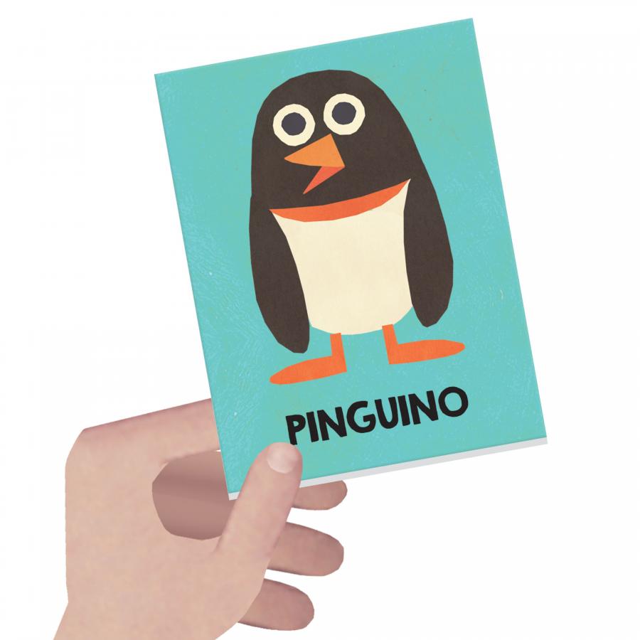 GIOCO FLASHCARDS ENCICLOPEDIA ANIMALI MONTESSORI PER BAMBINI 2-4