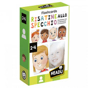GIOCO FLASHCARDS RISATINE ALLO SPECCHIO MONTESSORI PER BAMBINI 2-4