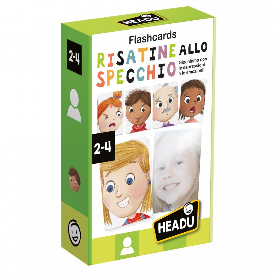 GIOCO FLASHCARDS RISATINE ALLO SPECCHIO MONTESSORI PER BAMBINI 2-4