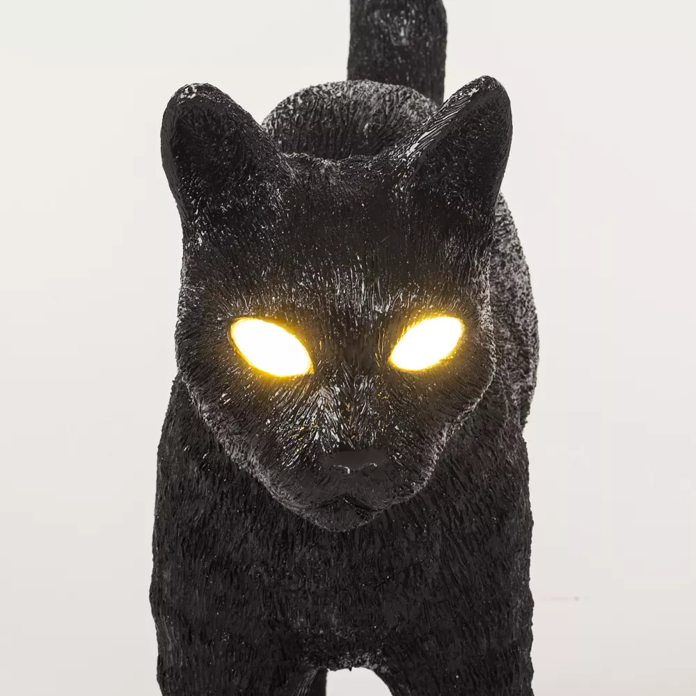Lampada da Tavolo Ricaricabile Gatto Jobby Nero 46x12x20,7 cm SELETTI - immagine 3