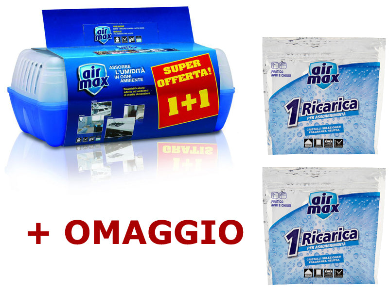 OFFERTA DEUMIDIFICATORE KIT + 2 RICARICHE 450 GR IN OMAGGIO