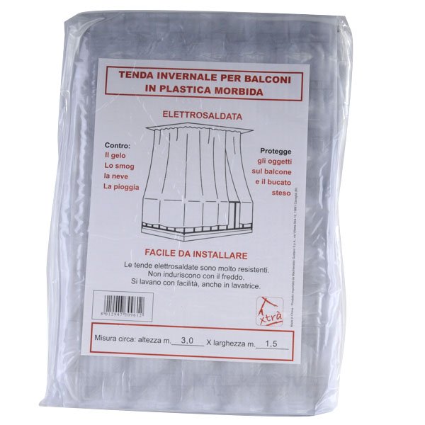 TENDA BALCONE PVC BIANCA 350x200