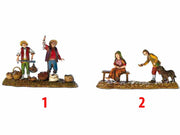 SZENE GÄRTNER UND BETTLER 10CM AUS KUNSTHARZ
