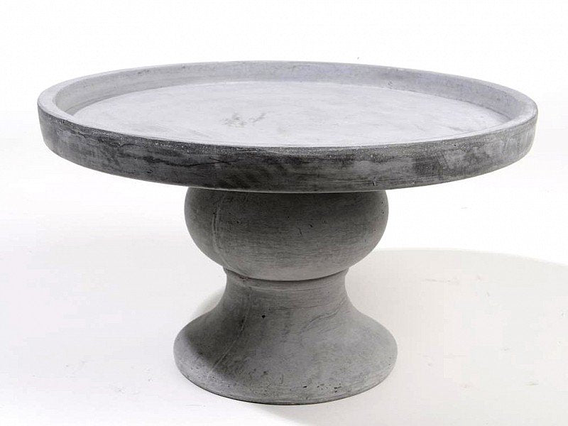 ALZATA TORTA 65X35,5CM GRIGIO OPACO IN RESINA