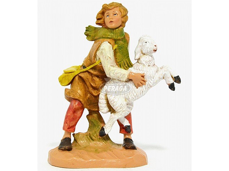 PASTORE CON PECORA 12CM IN RESINA (F-151)