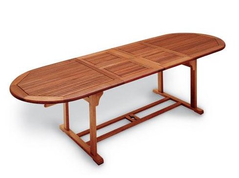 TAVOLO OVALE ESTENSIBILE PEONIA 190/240X96 CM IN KEROUING