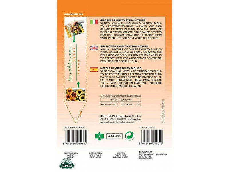 BUSTINA CON SEMI DI GIRASOLE PAQUITO EXTRA MIXTURE
