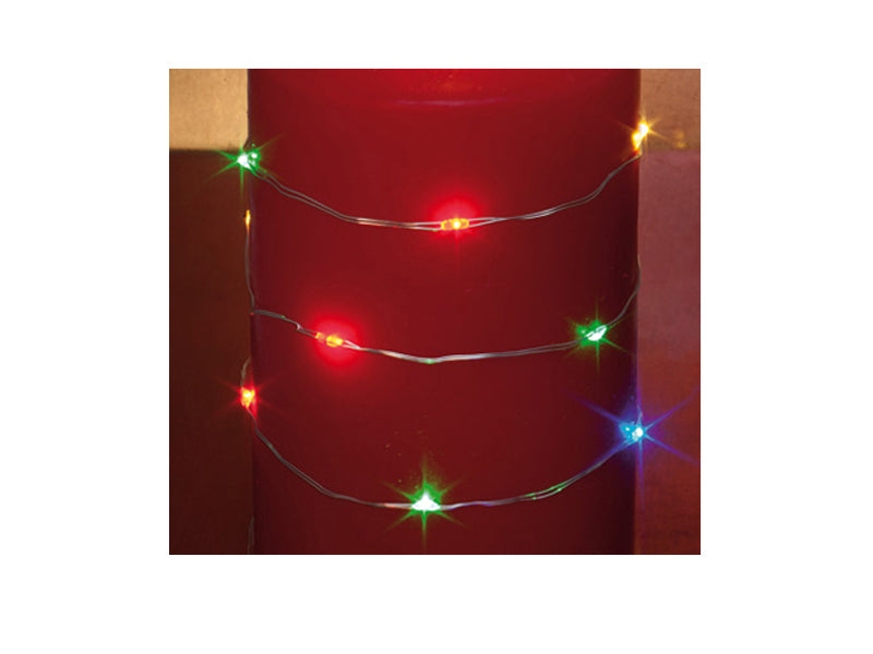 20 MICROLED LUCI MULTICOLORE LED MINI A BATTERIA