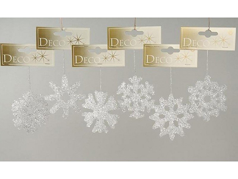OFFERTA 3 FIOCCHI DI NEVE 7,5CM PER DECORAZIONE NATALIZIA