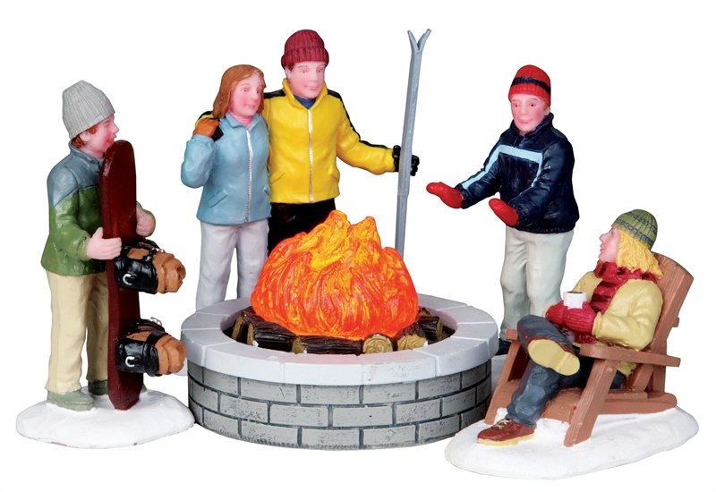 SCIATORI INTORNO AL FALò - FIRE PIT, SET OF 5