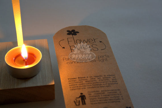 PORTACANDELE E PORTA INCENSO NERO FORMA DI PAPAVERO FLOWER STAND