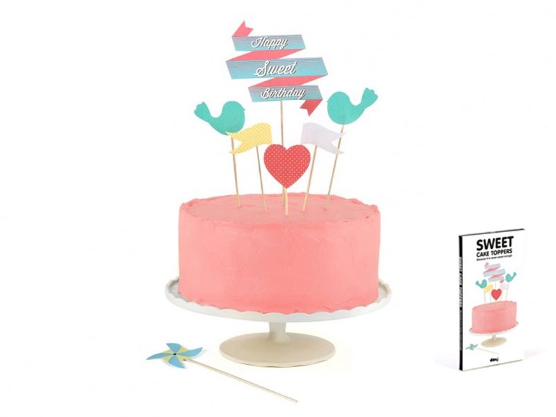 SET DI 6 DECORAZIONI PER TORTE - SWEET CAKE