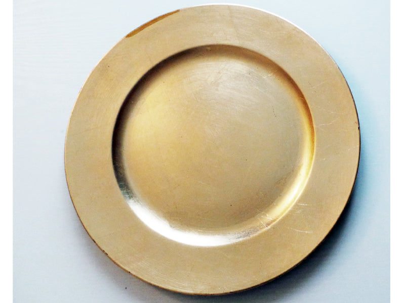 6 SOTTOPIATTI CIRCOLARI LISCIO ORO 33CM