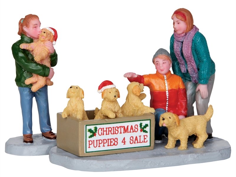 CUCCIOLI IN VENDITA - CHRISTMAS PUPPIES, SET OF 2