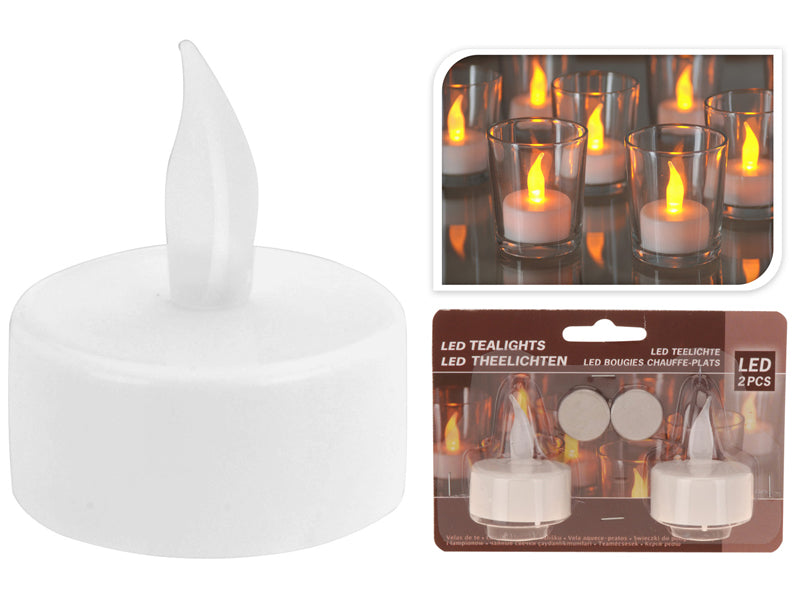 OFFERTA 6 TEALIGHT A LED BIANCO A BATTERIA