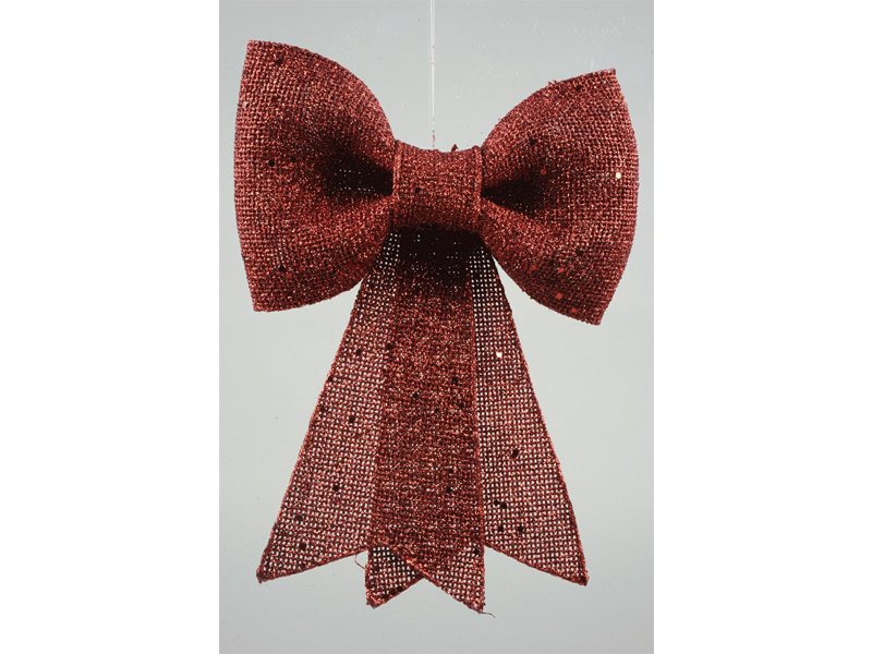 FIOCCO 23CM ROSSO CON GLITTER APPENDIBILE