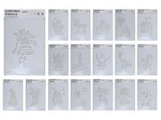 5 STENCIL DI NATALE PER FINESTRE ASSORTITI