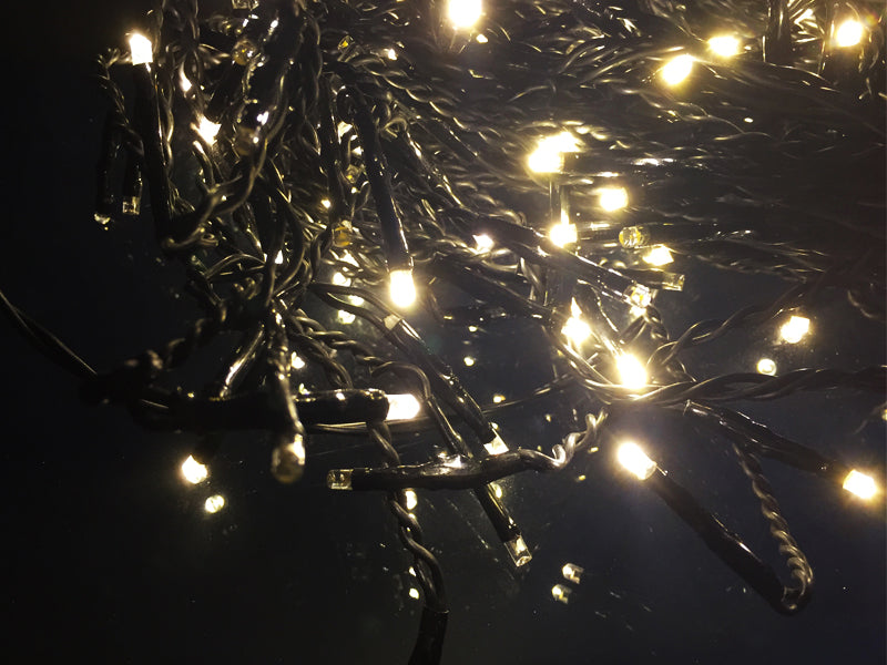 LUCI 119 MINI LED EFFETTO GHIACCIOLO BIANCO CALDO