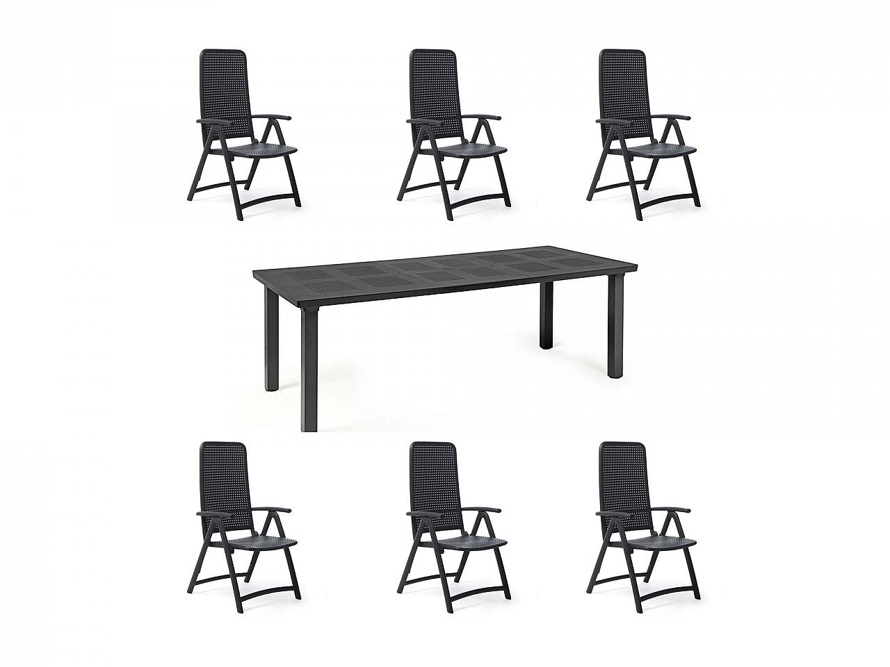 OFFERTA TAVOLO LEVANTE ALLUNGABILE 160/220CM +6 POLTRONE DARSENA COLORE A SCELTA