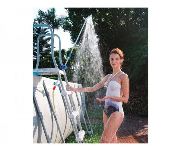 OFFERTA SCALETTA PISCINA 91-107CM GRADINI REMOVIBILI + DOCCIA PER SCALETTA