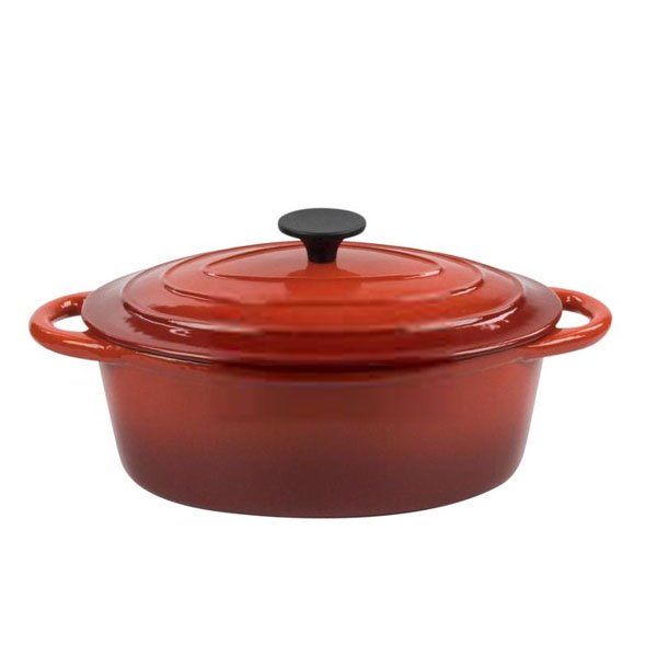 CASSERUOLA GHISA OVALE C/COP NORMANDIE  cm 29 ILSA