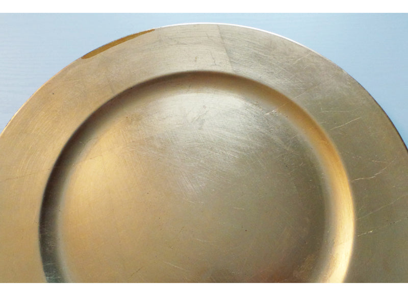 6 SOTTOPIATTI CIRCOLARI LISCIO ORO 33CM