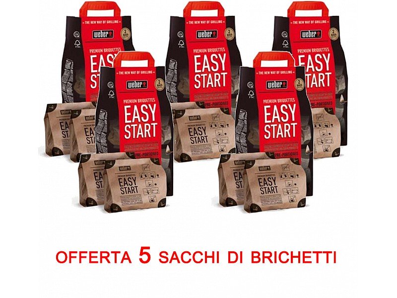 OFFERTA 5 SACCHI DI BRICHETTI 1.4 KG