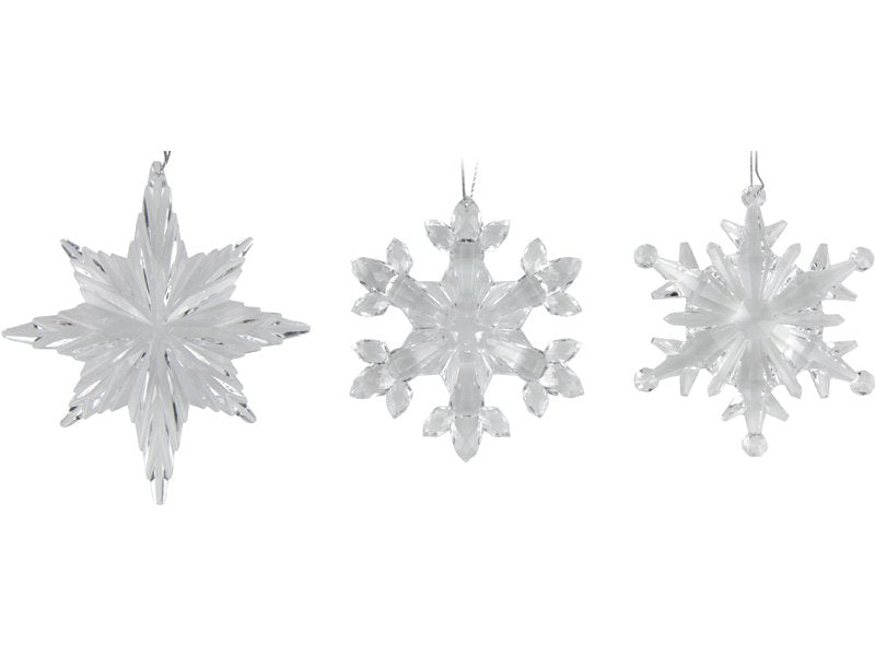 OFFERTA 3 STELLE ARGENTATE 12CM APPENDIBILI ASSORTITE