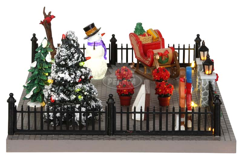 LEMAX DECORATED VICTORIAN FRONT YARD  COD. 24512
