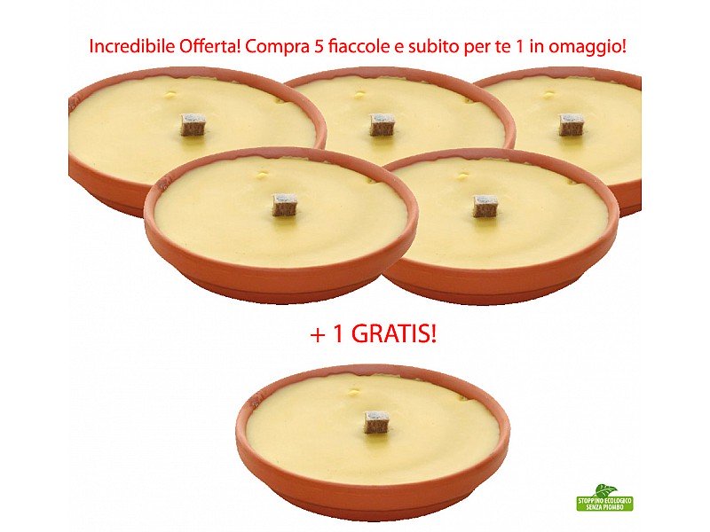 OFFERTA FIACCOLE ALLA CITRONELLA ANTIZANZARE