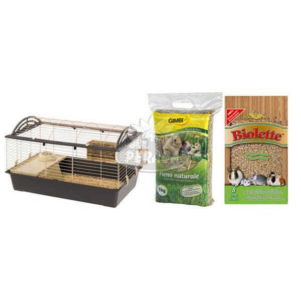OFFERTA GABBIA PER RODITORI CASITA 100+KIT BASE PER CONIGLI