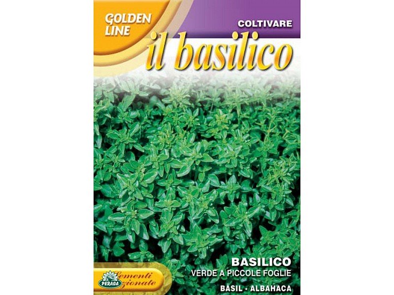 BUSTINA CON SEMI DI BASILICO VERDE A PICCOLE FOGLIE