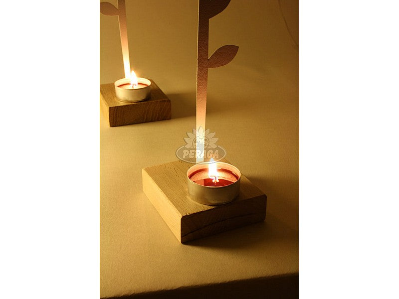 PORTACANDELE E PORTA INCENSO BIANCO FORMA DI MARGHERITA FLOWER S