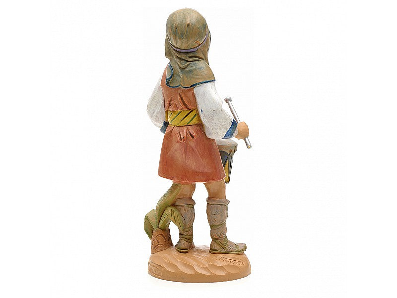 PASTORE CON TAMBURO 19CM IN RESINA (F42)