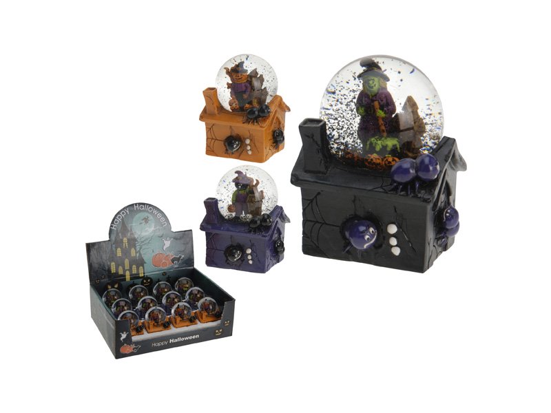 BOLLA ACQUA SFERA HALLOWEEN 7CM ASSORTITA STREGA